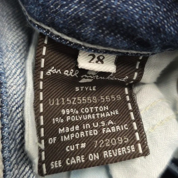 7 For All Mankind Dojo blue jeans rhinestone pocket - Picture 5 of 7